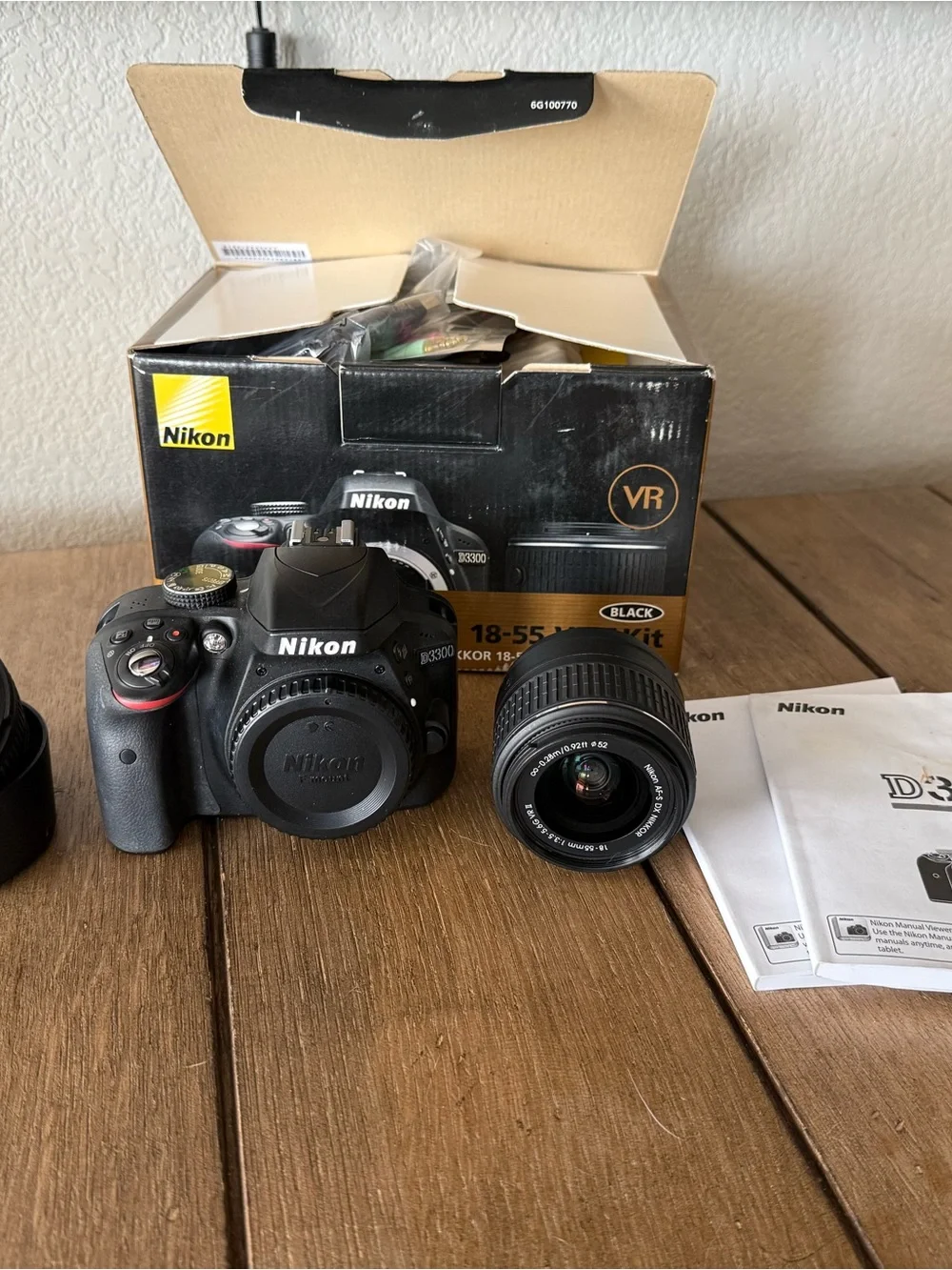 Nikon d3300 Black DSLR Camera Body with 18-55mm Kit Lens + Nikon 50mm f1.8 lens